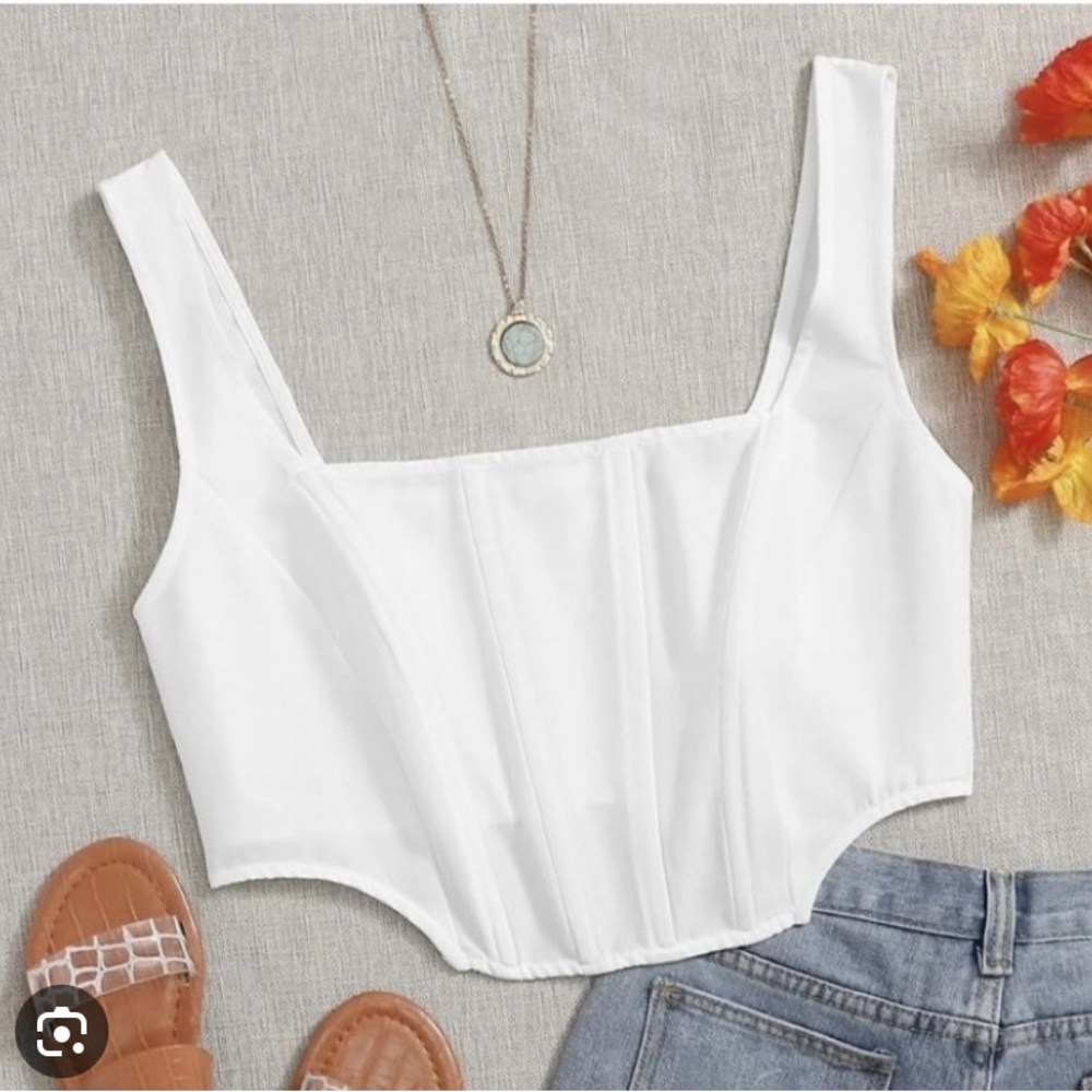 SHEIN corset style crop top NWOT Size Medium